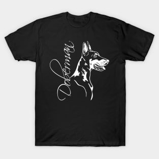 Doberman dog portrait gift T-Shirt